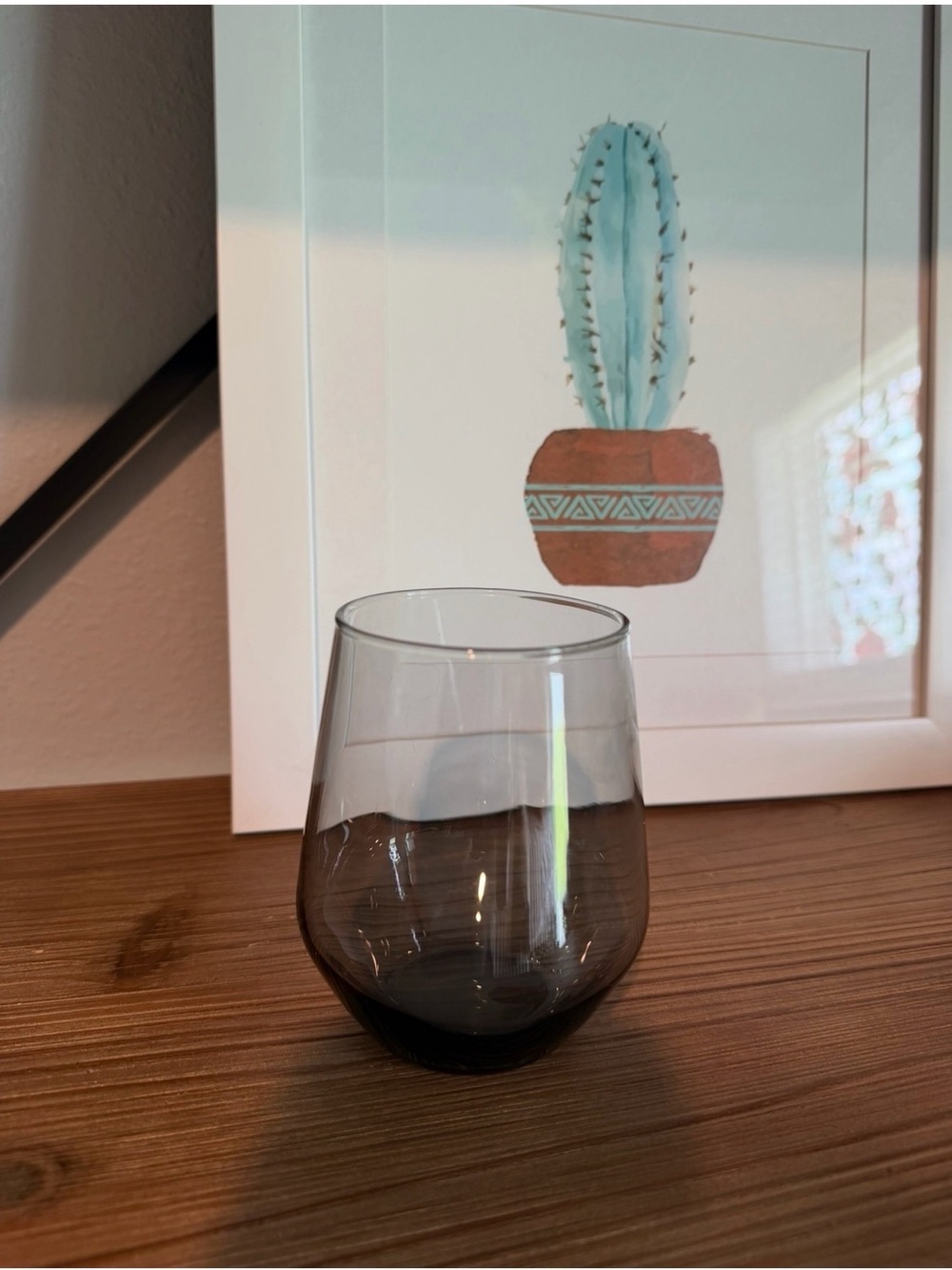 World market Smoky Gray Stemless wineglass